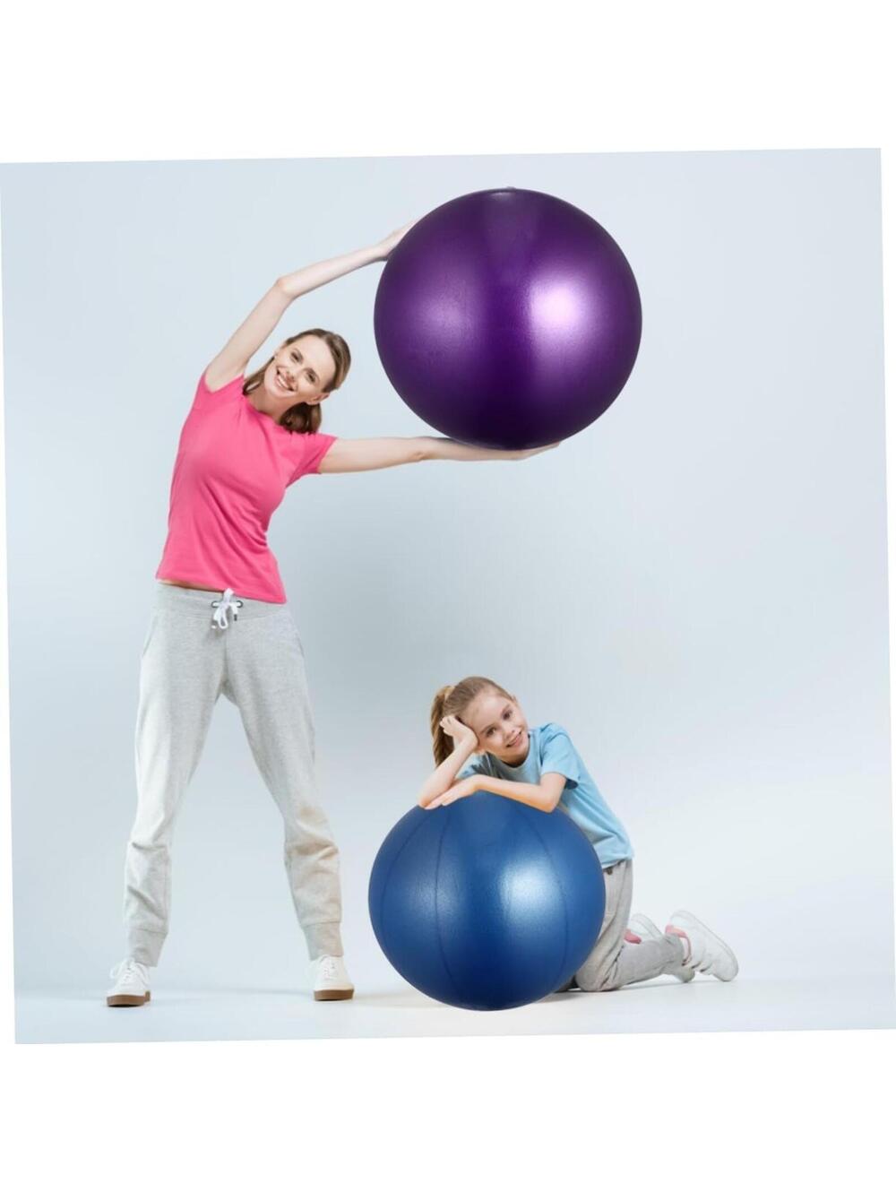 2 Pack Mini Exercise Balls 9-10 inch Yoga Pilates Core Workout Ball Set Gym